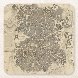 Madrid, Spain Square Paper Coaster