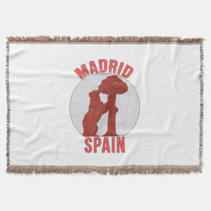 Madrid Spain Throw Blanket
