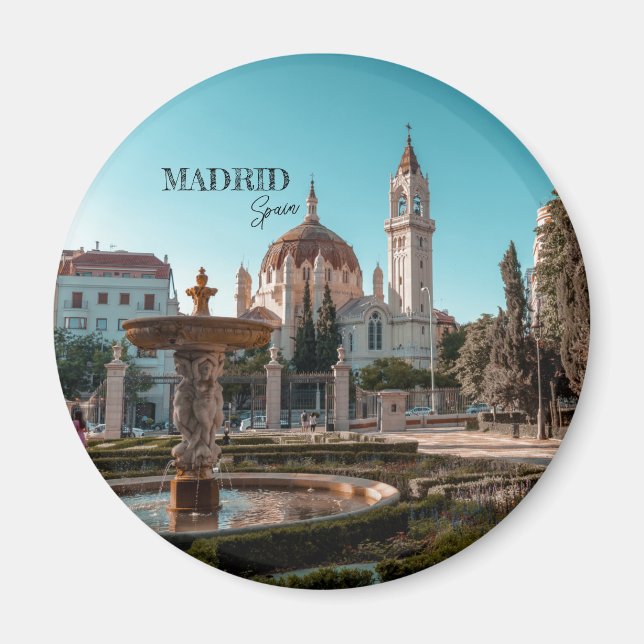 Madrid Spain Travel landscape souvenir Magnet (Front)