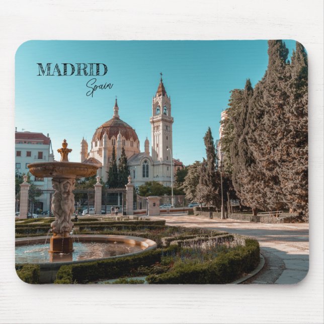 Madrid Spain Travel landscape souvenir Mouse Pad (Front)