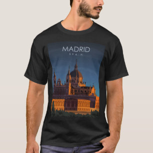 Madrid Spain Vintage Minimal Retro Travel Poster a T-Shirt