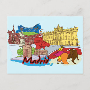 Madrid, Spain World Famous City Postcard
