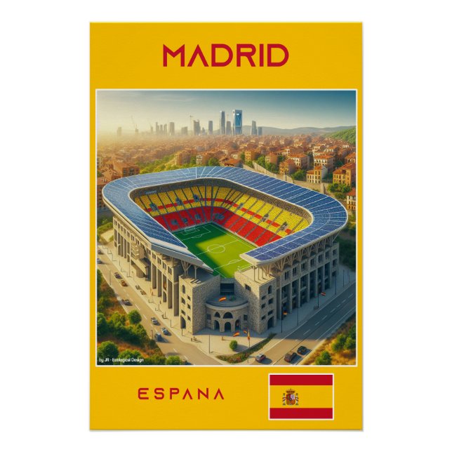 Madrid Stadium - Spain - Ecological Design Poster (Front)