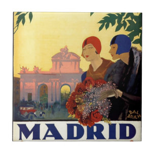 Madrid Temporada de Primavera - Vintage Art Poster Tile