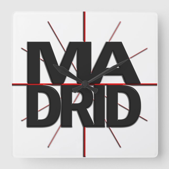 Madrid Timezone Wall Clock (Front)