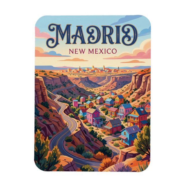 Madrid USA Magnet (Vertical)