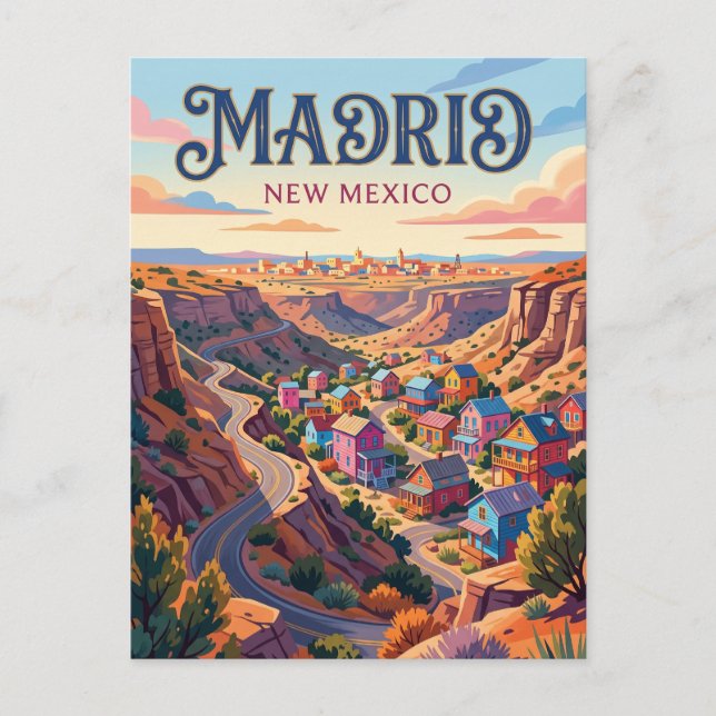 Madrid USA Postcard (Front)