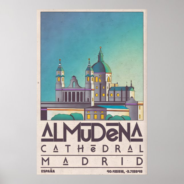 Madrid Wall Art Almudena Cathedral Silhouette (Front)