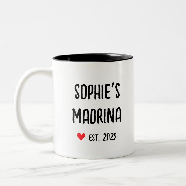 madrina proposal in spanish Two-Tone coffee mug (Left)