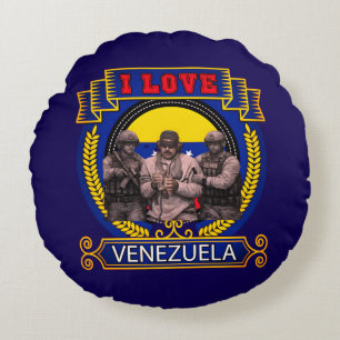 Maduro Captured Live in Hilarious USA Sting Round Cushion