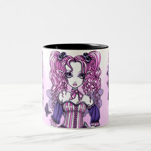 "Maegan" Pink Valentine Fairy Art Mug (Center)