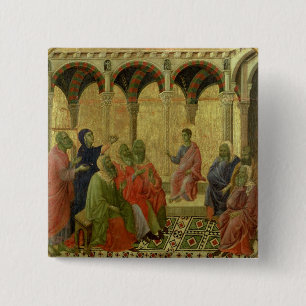 Maesta: Christ Among the Doctors, 1308-11 15 Cm Square Badge