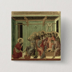Maesta: Christ Washing the Disciples' Feet 15 Cm Square Badge