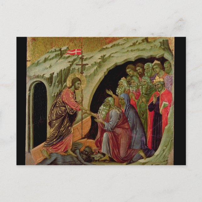 Maesta: Descent into Limbo, 1308-11 Postcard (Front)