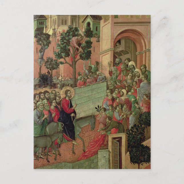 Maesta: Entry into Jerusalem, 1308-11 Postcard (Front)