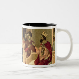 Maesta: Jesus before Herod, 1308-11 Two-Tone Coffee Mug