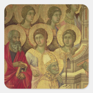 Maesta: Saints, , 1308-11 Square Sticker