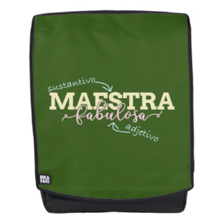 Maestra Fabulosa Spanish Teacher Grammar Backpack
