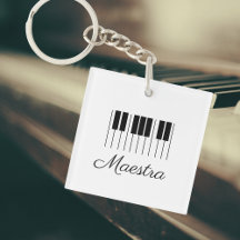 Maestra Piano Music Teacher Keyboard with Name 