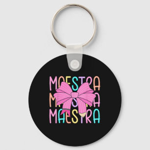 Maestra Spanish Teacher Back To School Pencil Coqu Key Ring