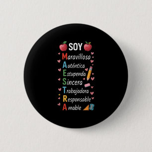 Maestra Spanish Teacher Bilingual Teacher Maestra 6 Cm Round Badge