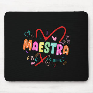 Maestra Spanish Teacher Foreign Language Spanish M Mouse Pad