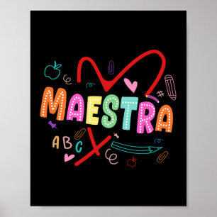 Maestra Spanish Teacher Foreign Language Spanish M Poster
