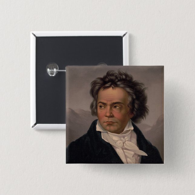 Maestro Ludwig Beethoven Symphony Music Composer  15 Cm Square Badge (Front & Back)