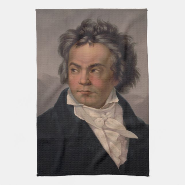 Maestro Ludwig Beethoven Symphony Music Composer  Tea Towel (Vertical)