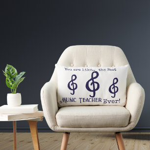 Maestro of Melodies: Best Music Teacher Ever Lumbar Cushion