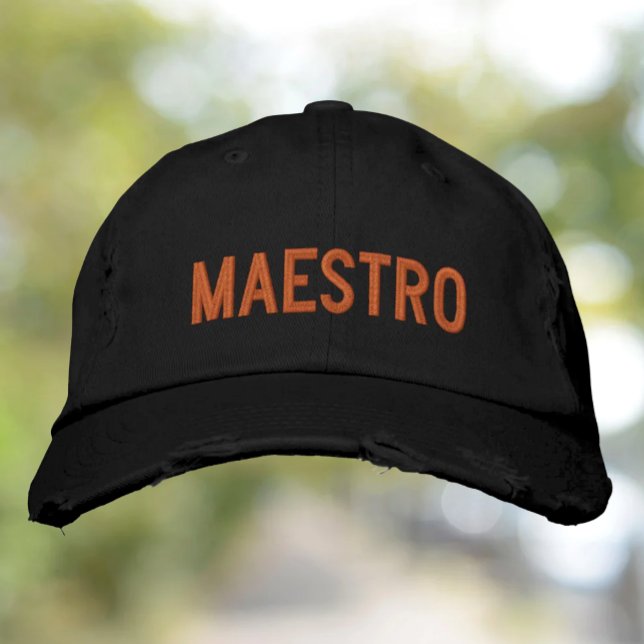 Maestro The Master The Teacher Embroidered Hat (Creator Uploaded)