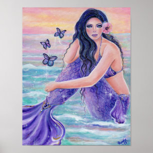Maeva tropical mermaid ocean by Renee Lavoie Poster