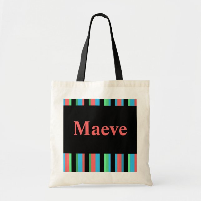 Maeve Pretty Striped Tote Bag (Front)