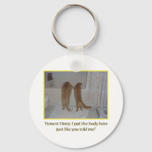 Mafia Cats Humour Key Ring