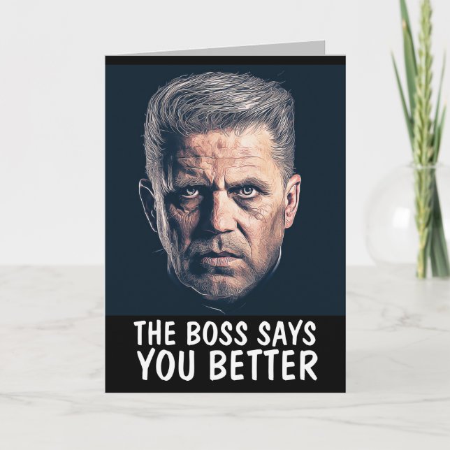 MAFIA FATHER'S DAY FUNNY GANGSTER CARD (Front)