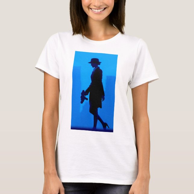 Mafia girl  fedora T-shirt  (Front)
