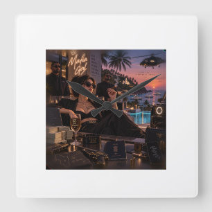 Mafia Girl • Goa Boss • No Limits Square Wall Clock