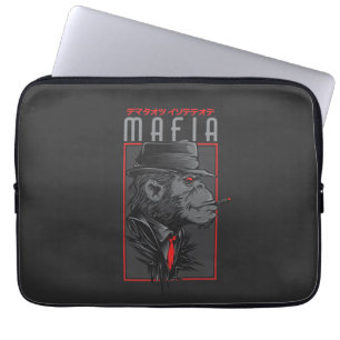 Mafia Monkey Smoking Cigar Graphic   Japan Laptop Sleeve