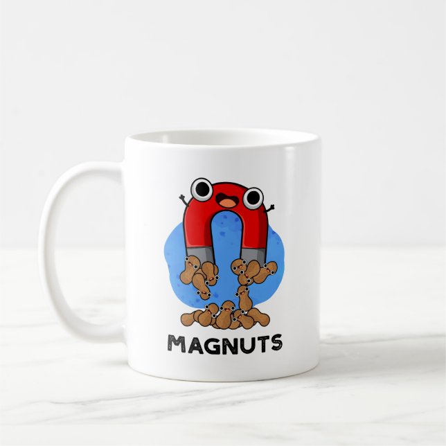 Mag-nuts Funny Magnet Pun  Coffee Mug (Left)