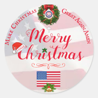 Maga Christmas Stickers/Make Christmas Great Again Classic Round Sticker
