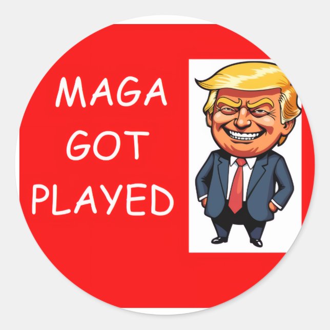 MAGA CLASSIC ROUND STICKER (Front)
