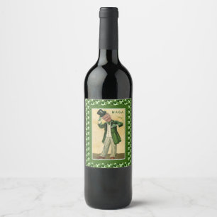 MAGA DONALD TRUMP ST. PATRICK'S DAY IRISH WINE LABEL