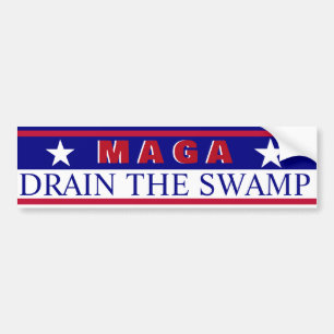 MAGA  Drain The Swamp  Bumper Sticker