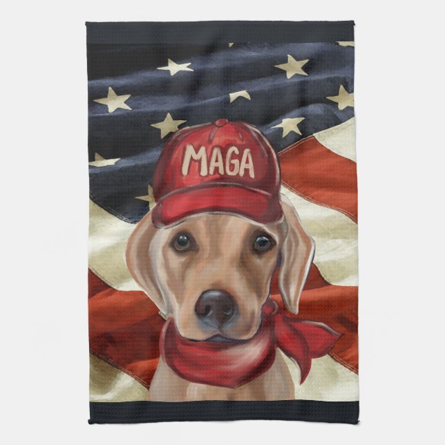 MAGA LABRADOR RETRIEVER  TEA TOWEL (Vertical)