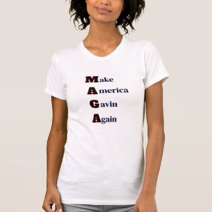 MAGA Make America Gavin Again Funny Spoof T-Shirt