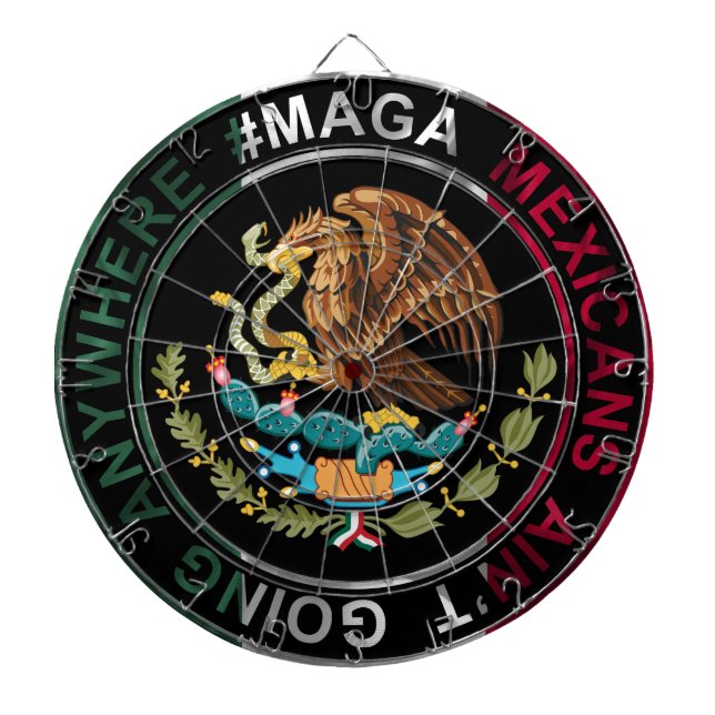 MAGA Mexicans Ain't Going Anywhere Dartboard (Front)