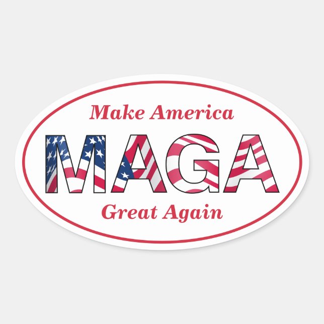 MAGA Oval Stickers (Front)