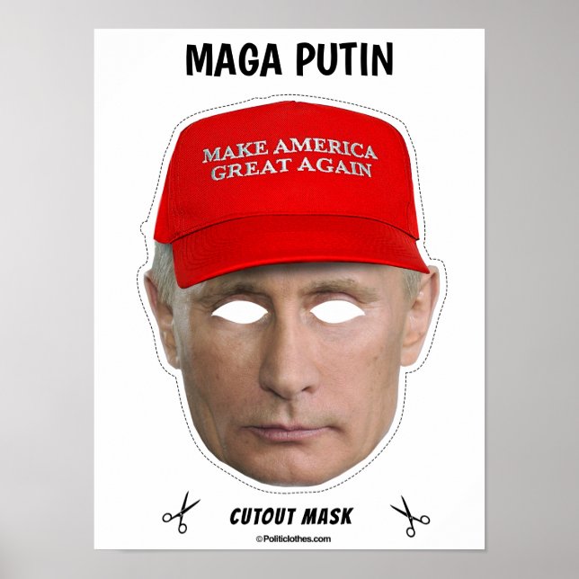 MAGA PUTIN Halloween Mask Poster (Front)