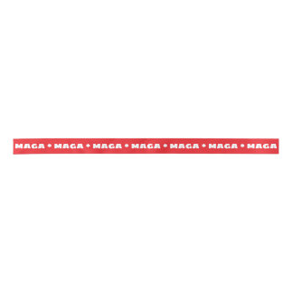 MAGA Red and White Ribbon Satin Ribbon