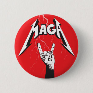MAGA Rock Salute Horns-Sign USA 1st Sick Rad Epic 6 Cm Round Badge